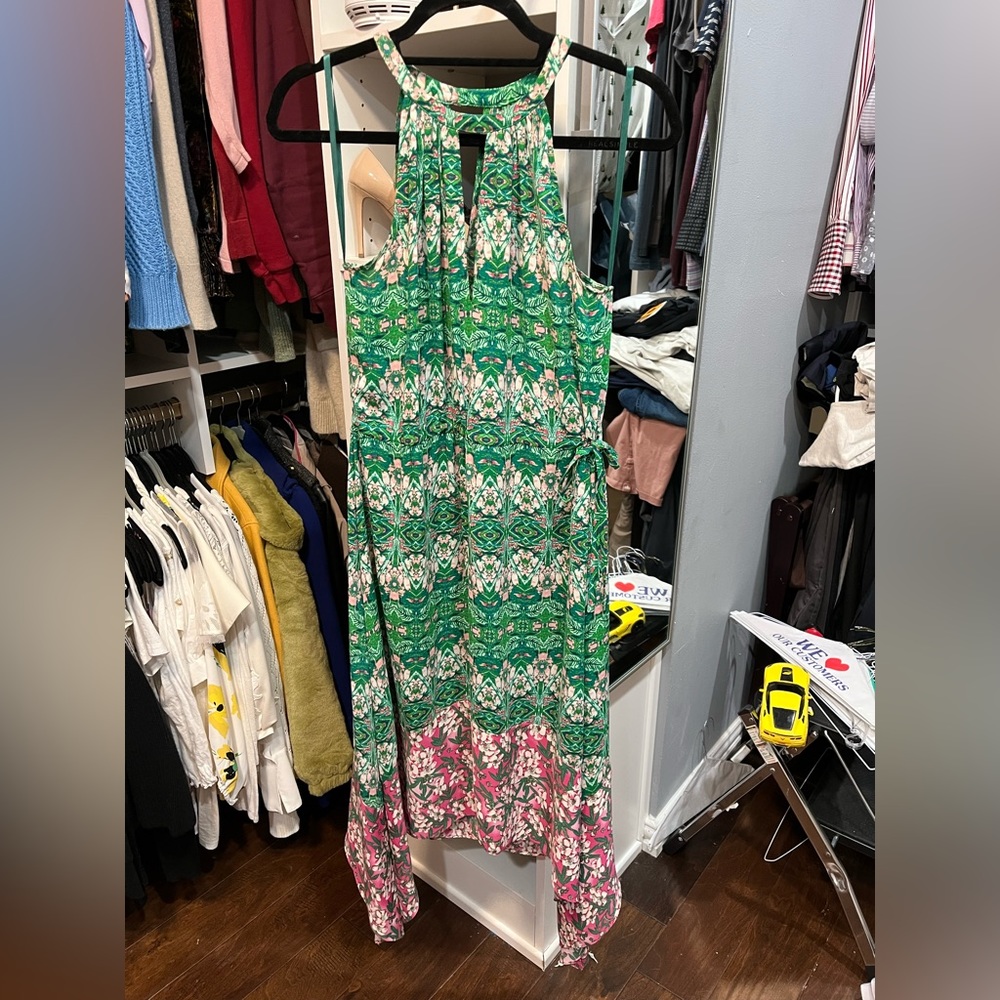 Green and pink Bcbgmaxazria dress